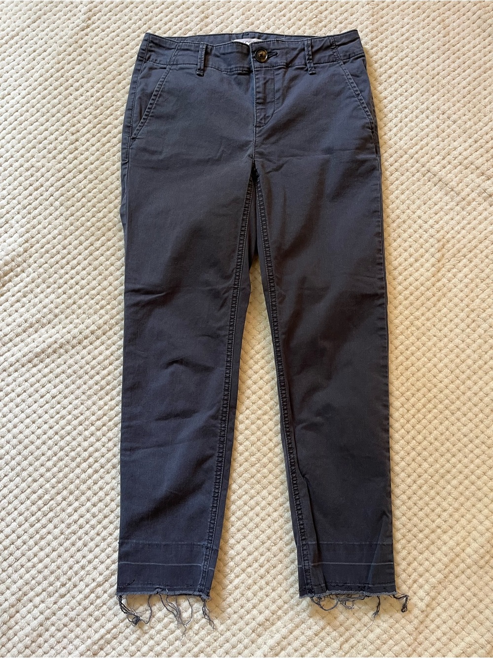 LOFT Charcoal Slim Straight Ankle Pants